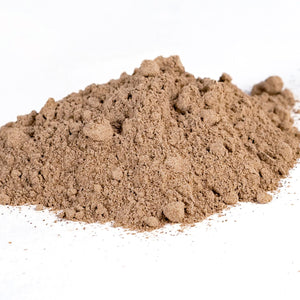 Jatoba powder on a white background 